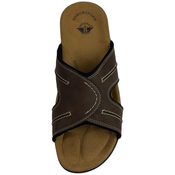 Dockers Sunland Casual Comfort Shoes Slide Sandal Dark Brown Mens 13M - Picture 12 of 15